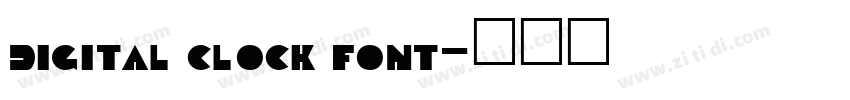 digital clock font字体转换